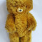 (T) Jucarie urs ursulet vechi, de colectie, blanita/mohair maro-auriu, 20 cm