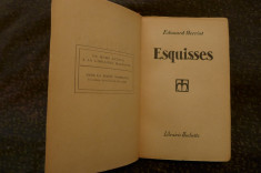 Esquisses de Edouard Herriot Ed. Hachette Paris 1928 foto