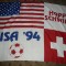 Steag al SUA si Elvetiei la Campionatele Mondiale Fotbal 1994 , dim.= 134x97 cm
