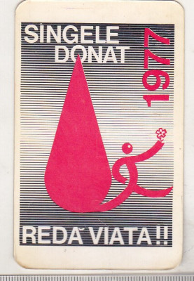bnk cld Calendar de buzunar 1977 - Donati sange foto