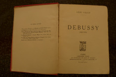 Debussy de Leon Vallas Ed. Plon Paris 1926 foto