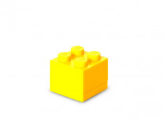 Mini cutie depozitare LEGO 2x2 galben foto