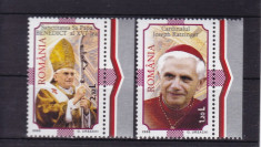 ROMANIA 2005 LP 1690 SANCTITATEA SA PAPA BENEDICT AL XVI lea SERIE MNH foto