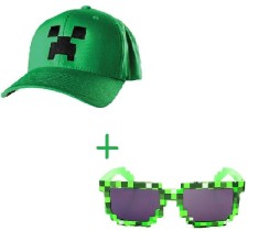 Sapca + Ochelari Minecraft Creeper - Hat &amp;amp; Glasses - copii 6-13 ani !! foto