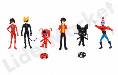 Set 6 figurine Miraculous cu eroii miraculosi foto