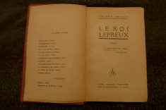 Le roi lepreux de Pierre Benoit Ed. Albin Michel Paris 1927 foto