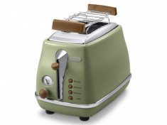 Prajitor de paine Delonghi CTOV 2003.GR Icona Vintage 900W verde foto