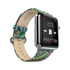 Curea de piele, Hoco, Lucida Series, pentru Apple Watch 38 si 42 mm, Bohemia foto