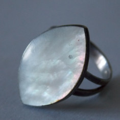Inel argint cu sidef vintage -2031
