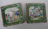 Doua farfurioare vechi din cloisonne, inceput de secol 20