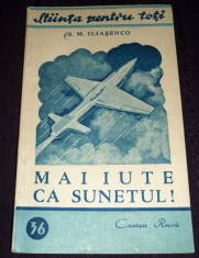 Mai iute ca sunetul, Stiinta pentru toti, Cartea Rusa 1949, ilustratii foto