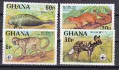 Ghana 1977 fauna WWF MI 702-705 MNH w46 foto