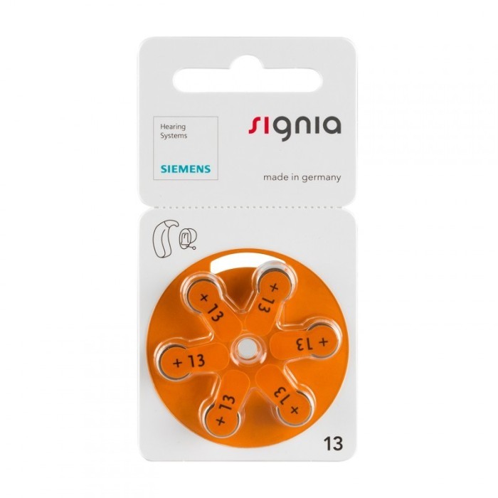 6x Blister Siemens 13MF Hg 0% Hearing Aid Battery foto mare 6x Blister Siemens 13MF Hg 0% Hearing Aid Battery foto mare