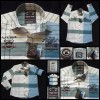 Camasa Barbati Regular Fit Maneca Lunga Bumbac Mix Alba Gri Petrol Bleu - Fashion Mall - Marimea M (39-40)