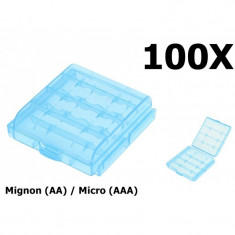 Transportbox battery Mignon (AA) / Micro (AAA) Culoare Albastru, Continutul pachetului 100 Buca?i foto