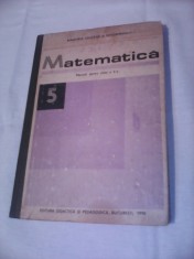 MANUAL MATEMATICA CLASA V C.P.POPOVICI EDITURA DIDACTICA 1990 STARE CONTINUT FB foto
