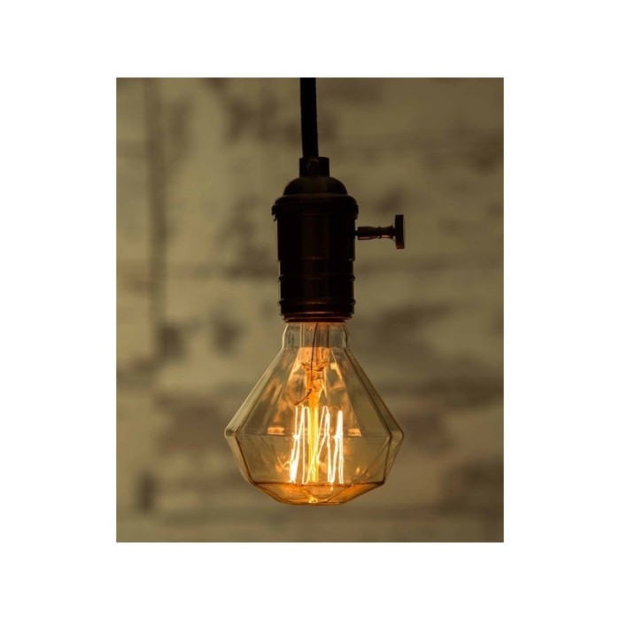 Edison Line Vintage 40W E27 Bec Decorativ Diamant foto mare Edison Line Vintage 40W E27 Bec Decorativ Diamant foto mare