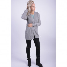 Cardigan Vila Vireverse Knit Cardigan Light Grey Melange foto