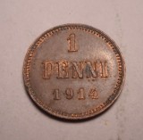 Finlanda 1 Penni 1914 UNC