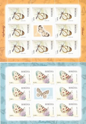 FLUTURI MINISHEET 2011, MNH,ROMANIA. foto