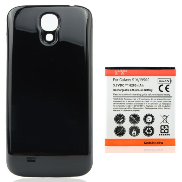 Baterie 6200 mAh si capac negru pt Samsung Galaxy S4 i9500 i9505 Baterie 6200 mAh si capac negru pt Samsung Galaxy S4 i9500 i9505