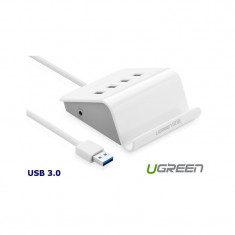 4 Ports USB 3.0 HUB with Power Adapter and Cradle foto