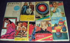 Lot de 9 Suplimente ale Almanahului Femeia 1969-1980, moda, croitorie, broderie foto