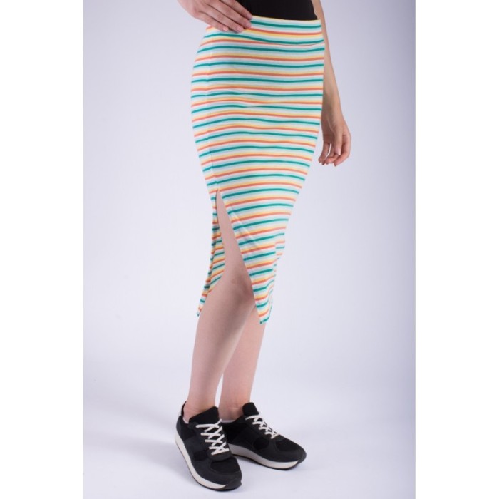 Fusta Scurta Only Onlfcarla Calf Stripes Eggshell foto mare Fusta Scurta Only Onlfcarla Calf Stripes Eggshell foto mare