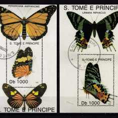 Sao Tome 1992 fauna fluturi MI bl.294,295 stamp. w46