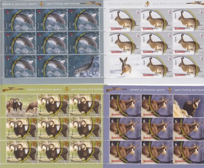 VANATUL SI PESCUITUL SPORTIV MINISHEET 2013, MNH,ROMANIA. foto