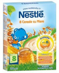 Cereale bebelusi Nestle 8 Cereale cu Miere, fara lapte, de la 8 luni foto