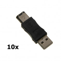 Adaptor Firewire IEEE 1394 6 Pin Male la USB Male Continutul pachetului 10x foto