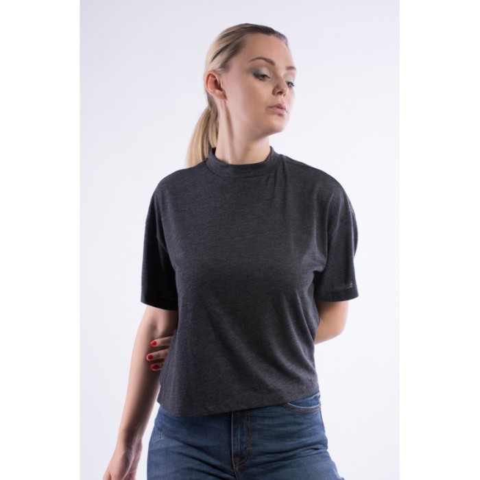 Bluza Only Onldaisy Simple Top Dark Grey Melange foto mare Bluza Only Onldaisy Simple Top Dark Grey Melange foto mare