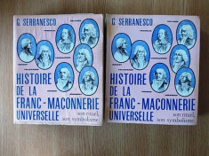HISTOIRE DE LA FRANC-MACONNERIE UNIVERSELLE-G. SERBANESCO,VOL I SI II-masonerie foto