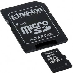 Card microSD cu adaptor Kingston 16GB foto