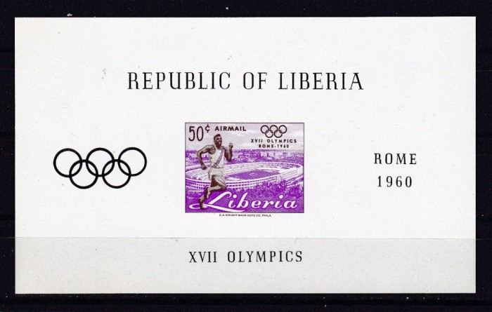 Liberia 1960 sport olimpiada MI bl.16 MNH