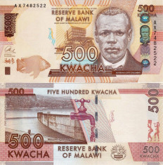 MALAWI 500 kwacha 2014 UNC!!! foto