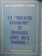 Un Miracol Economic In Romania Este Inca Posibil - Emerit Enghel N.rugina ,404508 foto