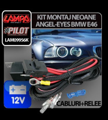 Kit montaj neoane Angel Eyes BMW E46 cabl si rel - KAE514 foto