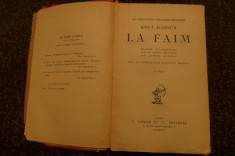 La faim de Knut Hamsun Ed. Rieder Paris 1926 foto