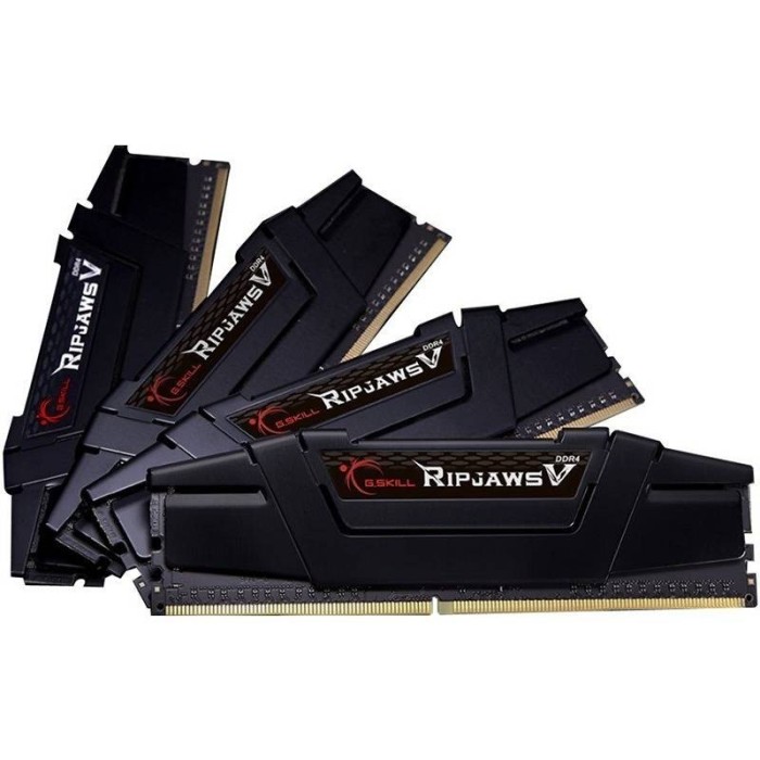 Memorie GSKill RipjawsV Black 32GB DDR4 3200 MHz CL15 Quad Channel Kit foto mare Memorie GSKill RipjawsV Black 32GB DDR4 3200 MHz CL15 Quad Channel Kit foto mare