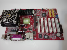 Kit socket 462(A) placa baza ATX MSI KT4V+AMD Athlon XP 1600+ Palomino 512Mb DDR foto