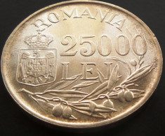 MONEDA ISTORICA ARGINT 25000 Lei - ROMANIA, anul 1946 *cjaCOD 18 - - - UNC! foto