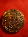 Placheta - Premiu - Cel mai bun Antrenor -URSS ,bronz ,d= 6 cm, Europa