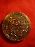 Placheta - Premiu - Cel mai bun Antrenor -URSS ,bronz ,d= 6 cm