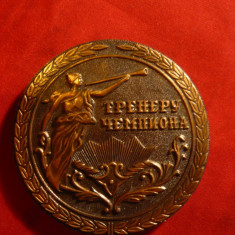 Placheta - Premiu - Cel mai bun Antrenor -URSS ,bronz ,d= 6 cm