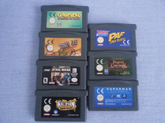 7x joc Star Wars Superman etc Nintendo Game Boy Advance colectie caseta discheta foto