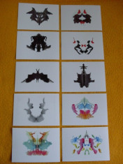 SET 10 PLANSE TEST PSIHOLOGIC RORSCHACH foto