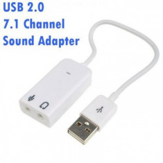 Placa de sunet pe USB 2.0 virtual 7.1 foto