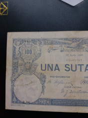 bancnote romanesti 100 lei 1907 xf foto
